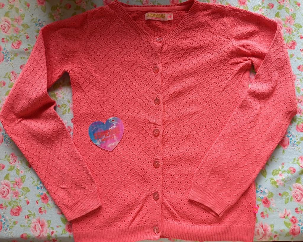 Rode cardigan Someone maat 128, Kinderen en Baby's, Kinderkleding | Maat 128, Meisje, Trui of Vest, Ophalen of Verzenden, Zo goed als nieuw