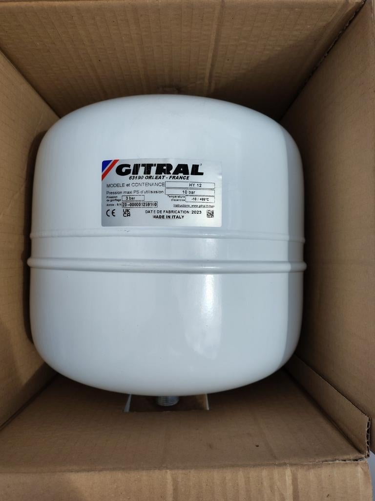 Vase d'expansion Gitral HY 12L - Seulement 14 Stuks, Bricolage & Construction, Neuf, Info@gitral.com, Moins de 3 ans, Italië