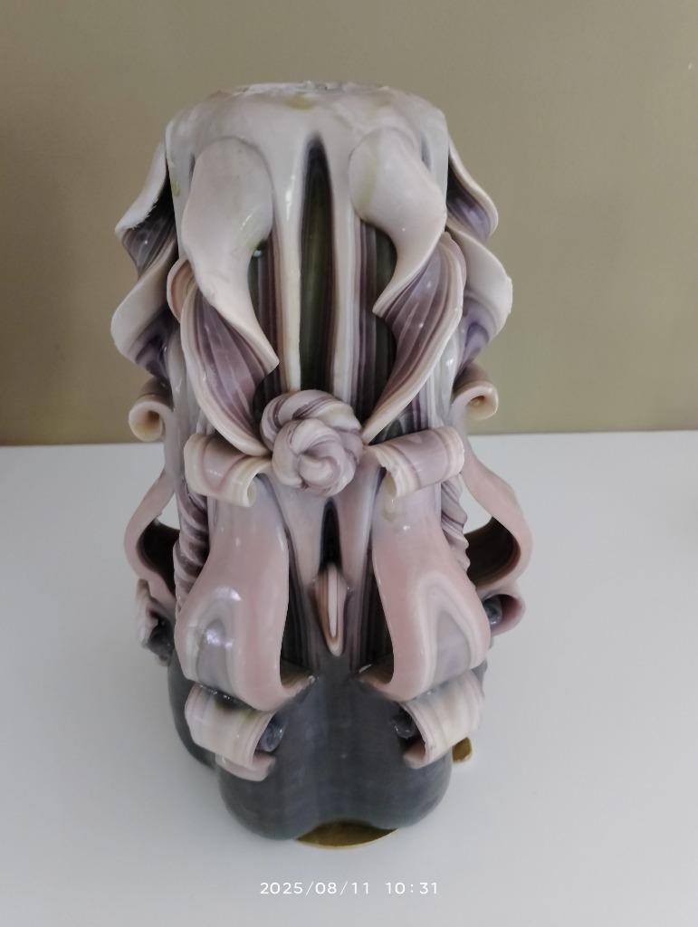 Kaars  zeer groot, 23 cm hoog,handgemaakt, Overige materialen, Ophalen of Verzenden, Zo goed als nieuw, Kaars