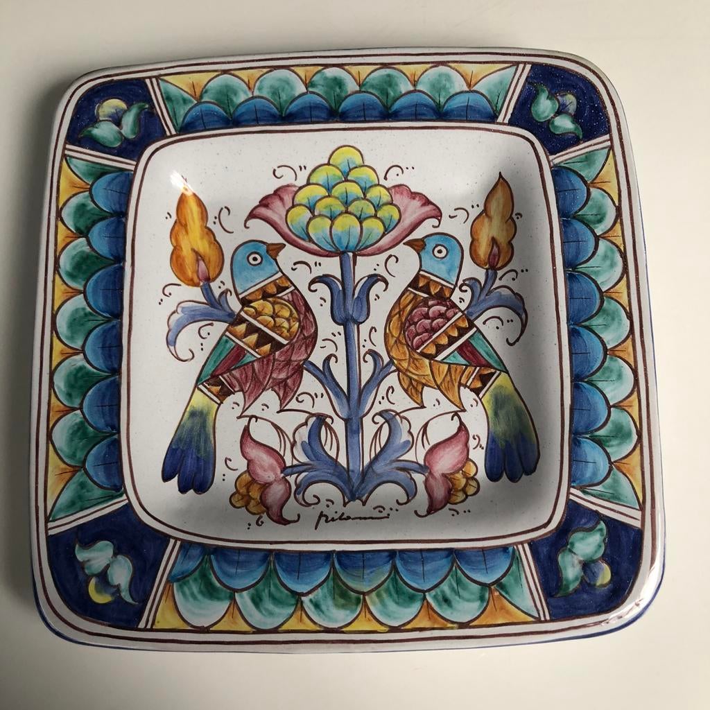 Groot vintage handbeschilderd muurbord, Ophalen of Verzenden