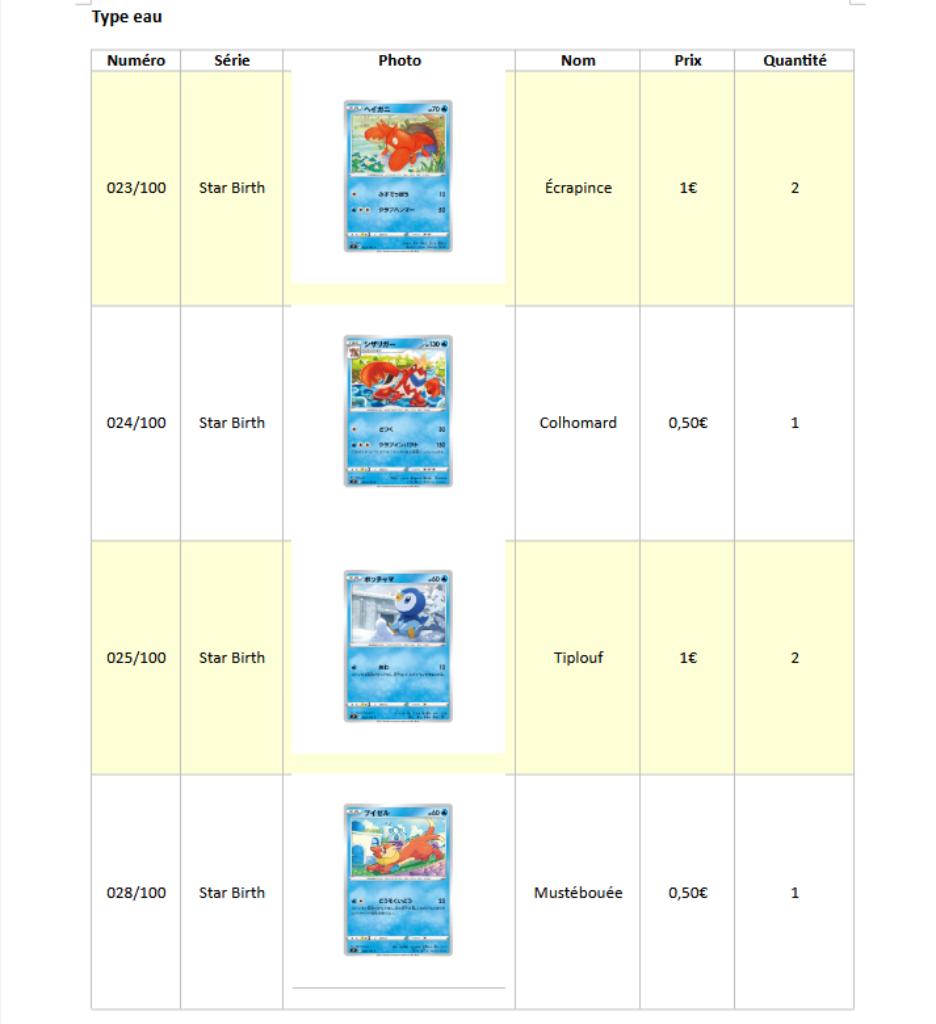 Cartes Pokémon japonaises – Type eau (entre 50 cents et 1€), Hobby & Loisirs créatifs, Enlèvement, Comme neuf
