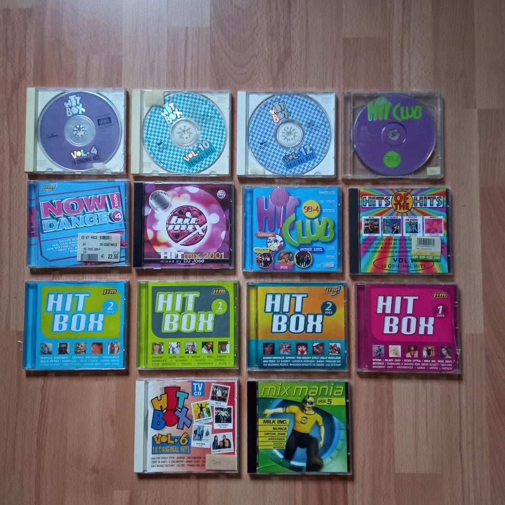 pakketje cd's , Hit Box, Hit Club, mix Mania, Now dance,.., CD & DVD, CD Singles, Enlèvement ou Envoi, Utilisé, Dance