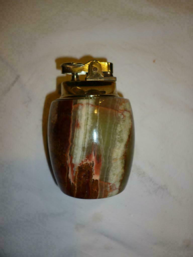 Ancien briquet au gaz en version marbre fumer allumer, Collections, Enlèvement ou Envoi, Utilisé, Briquet