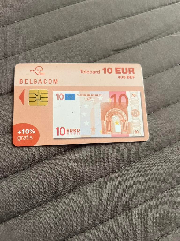 Cartes téléphoniques Belgacom à puce 10€, Enlèvement ou Envoi