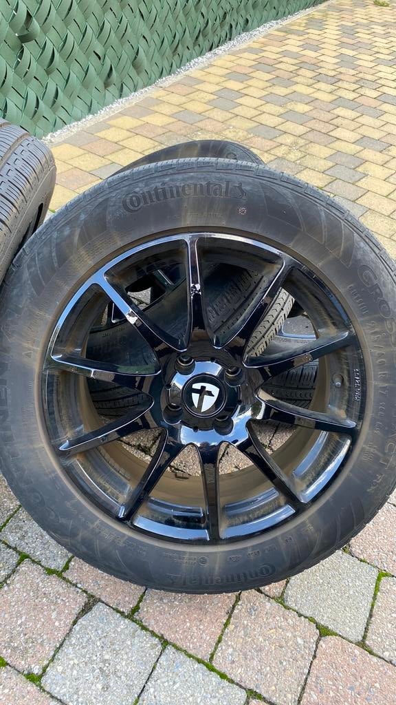 Zwarte aluminium velgen, Auto-onderdelen, Banden en Velgen, Ophalen, Band(en)