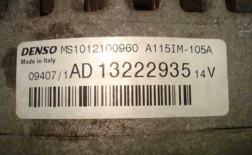 Alternator Opel Astra H, Agila, Corsa, Meriva, Tigra, Ophalen of Verzenden, Gebruikt, Opel