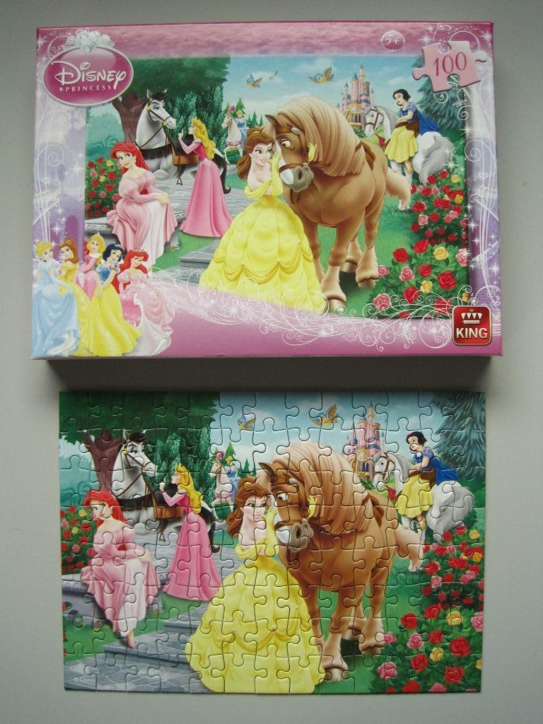 Puzzle Disney Princesses 100 pièces 24,5 x 17,5 cm, Enlèvement ou Envoi, Plus de 50 pièces, Utilisé