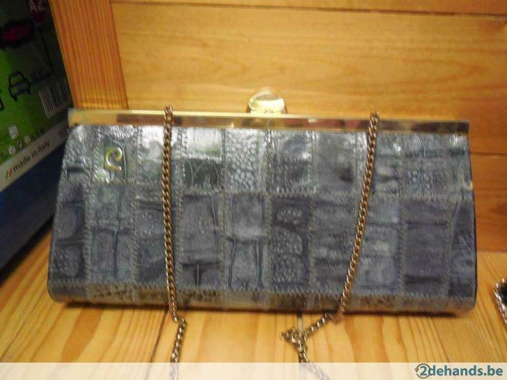 Handtas in krokodillenleer retro / vintage, Nieuw