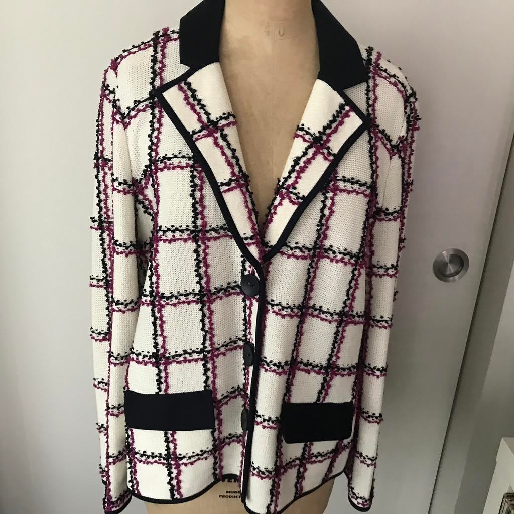 Stijlvolle tricot blazer, maat 44, Enlèvement ou Envoi, Comme neuf, Taille 42/44 (L)