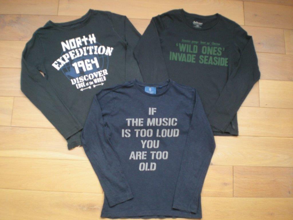 pakket longsleeves 10 jaar - maat 140 merkkleding, Enlèvement ou Envoi, Utilisé, Garçon, Chemise ou À manches longues