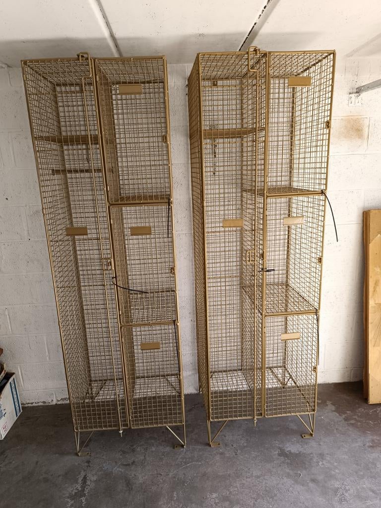 Vintage industriel armoire grillagée penderie dressing, Huis en Inrichting, Woonaccessoires | Kamerschermen, Ophalen of Verzenden