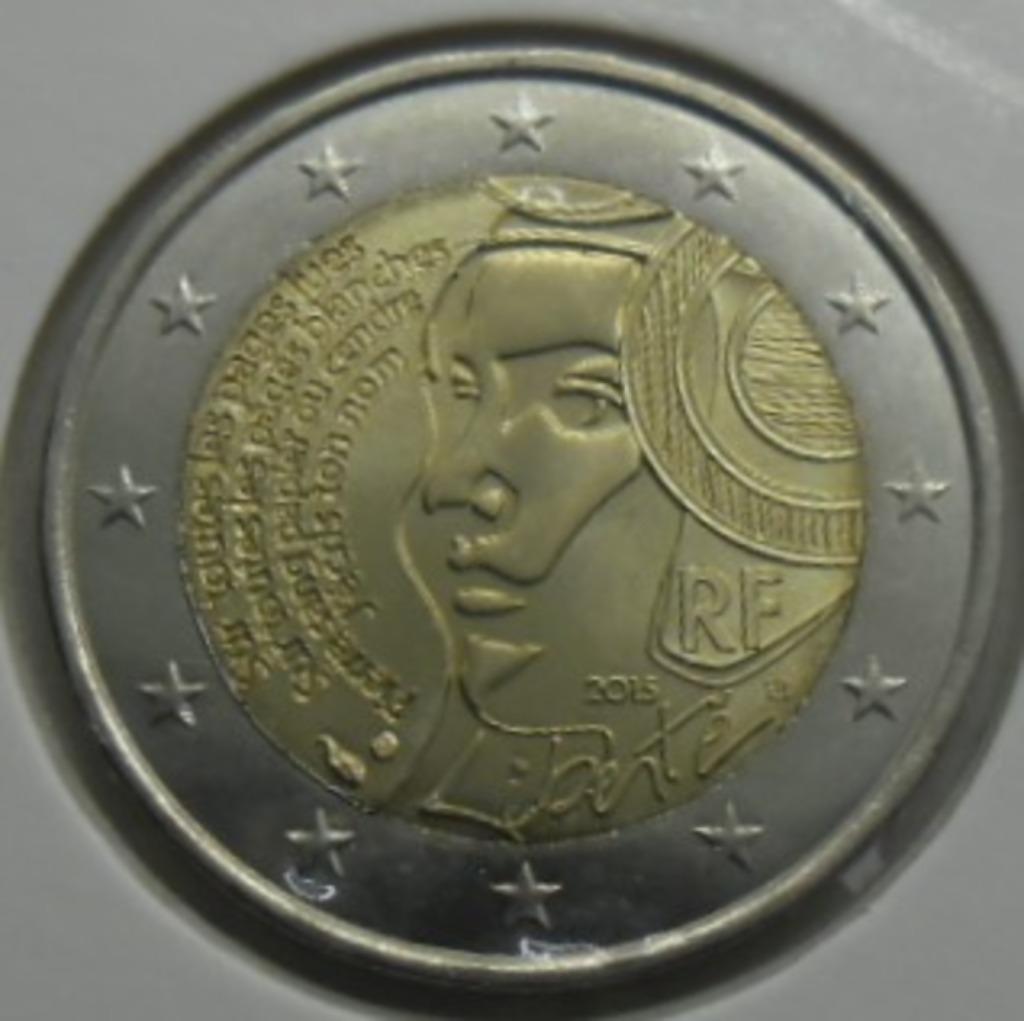 2 euro commémorative 2015 France "225 ans". UNC., Envoi, France, 2 euros, Monnaie en vrac