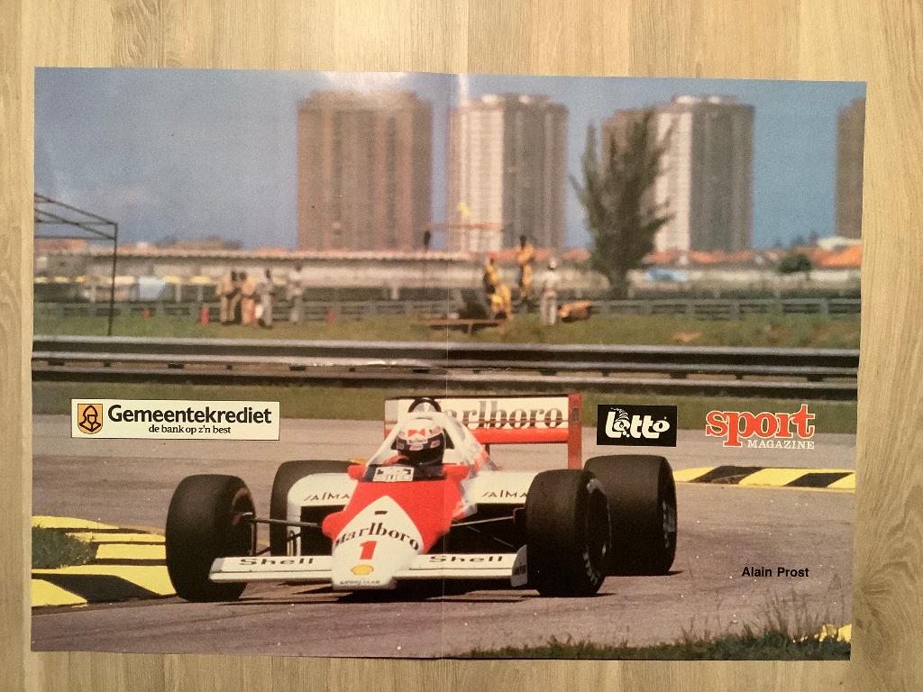Poster Formule I Alain Prost, Verzamelen, Ophalen of Verzenden, Zo goed als nieuw, Formule 1