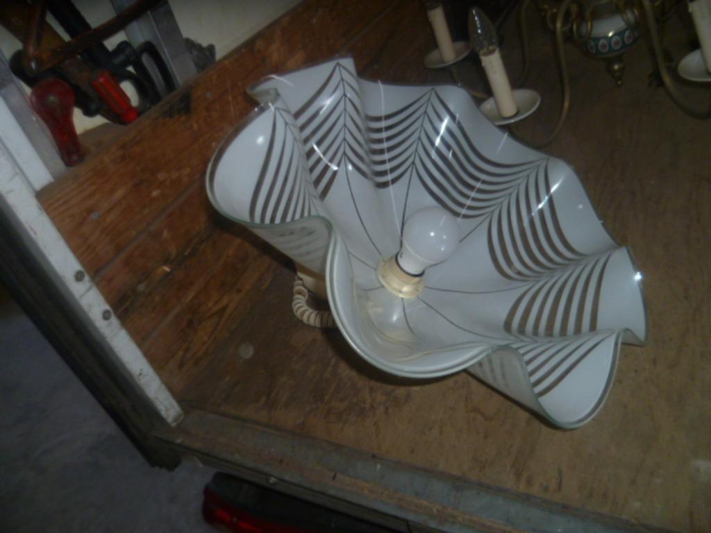 VINTAGE LAMPEKAP IN GLAS, Antiek en Kunst, Ophalen