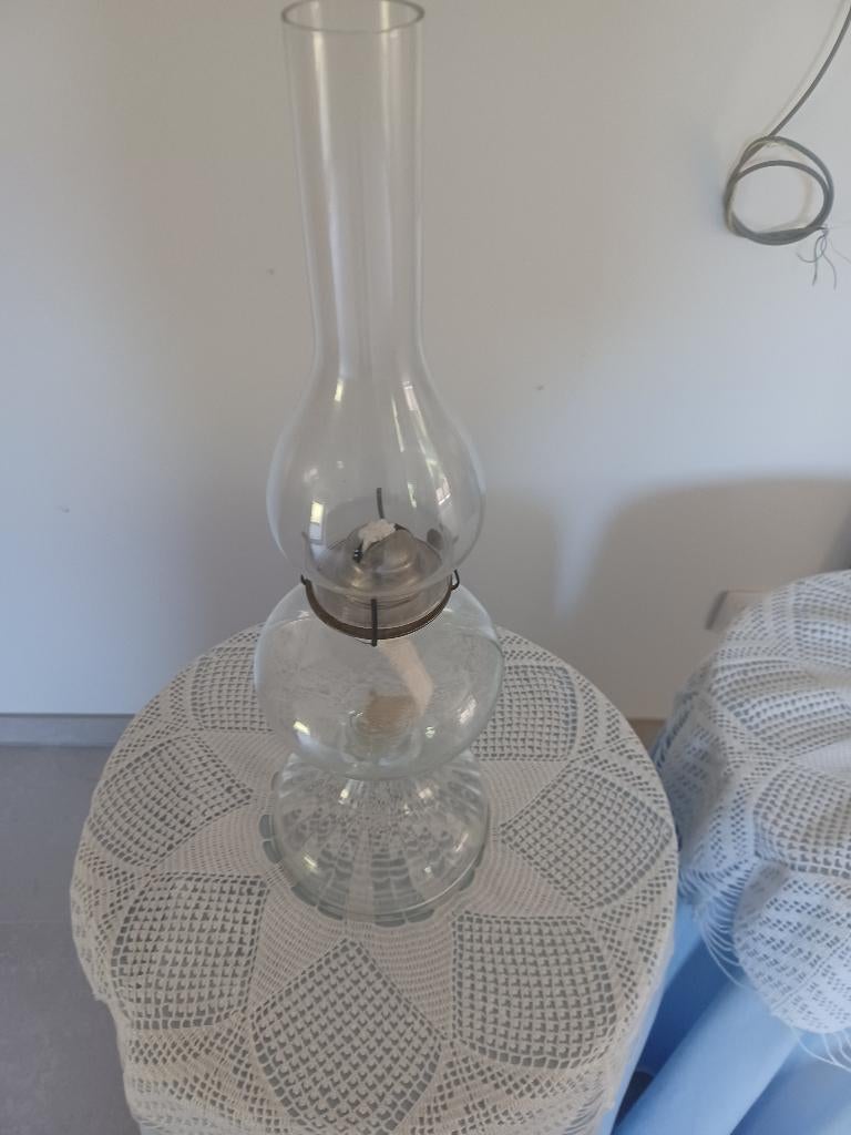 Lampe pétrole neuve 50 cm haut, Neuf, Ancienne, Verre, Enlèvement
