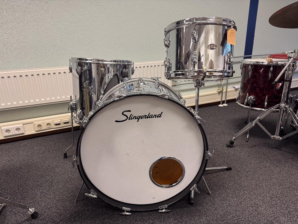 Vintage Slingerland 13/16/22 Chrome over Wood, Enlèvement, Utilisé, Autres marques