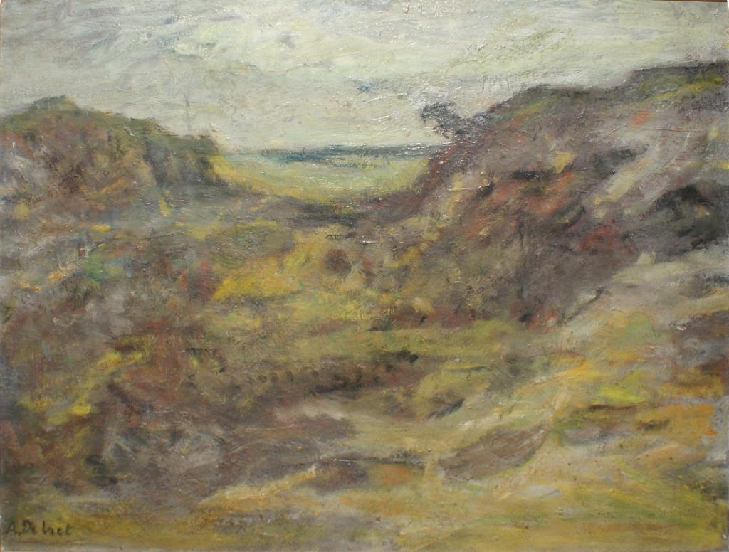 Alois De Laet (1866-1949): Heidelandschap (O/D, 76 x 58 cm), Enlèvement ou Envoi