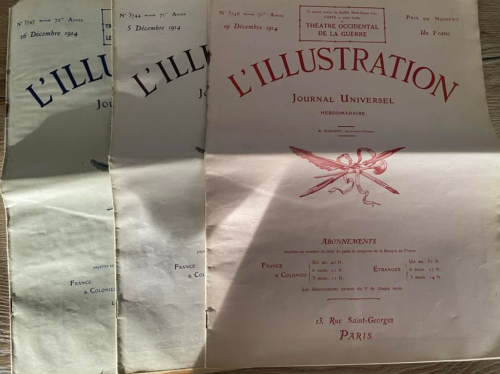 Revue L'Illustration 1914 (3Ex), Enlèvement ou Envoi, Comme neuf