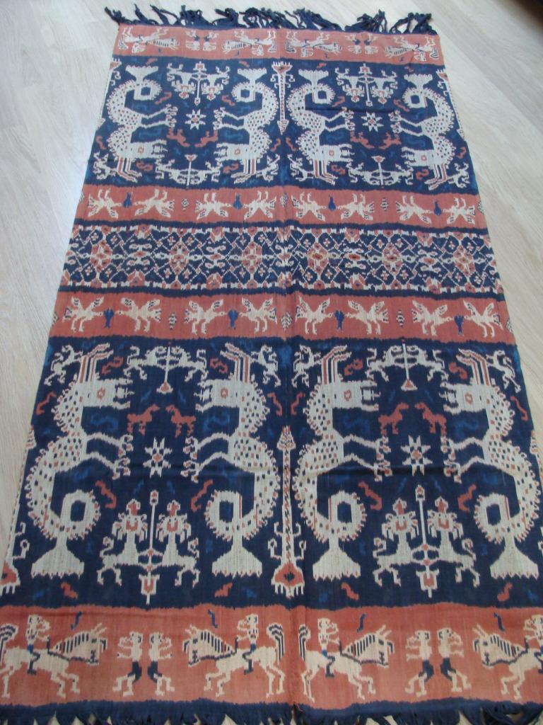 Sumba Hinggi Ikat blanket - Vintage 1900 - Wandtapijt, Ophalen of Verzenden