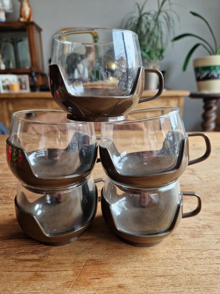 Set van 5 vintage Melitta stijl koffie of thee tas, Ophalen of Verzenden