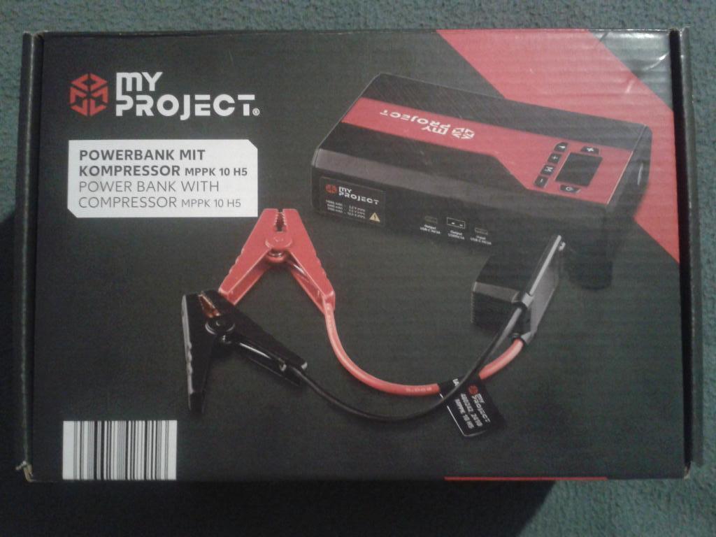 Powerbank met starthulpfunctie en compressor Jump Starter, Verzenden, Nieuw