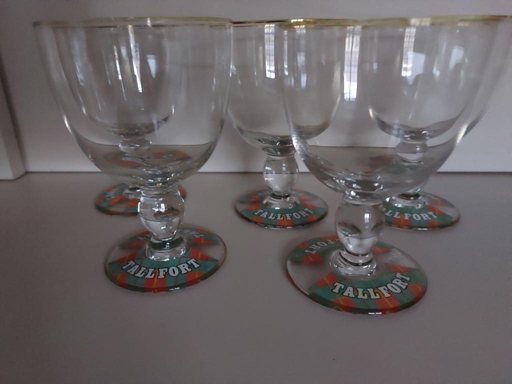 5 tallfort glazen, Ophalen of Verzenden, Gebruikt, Bierglas