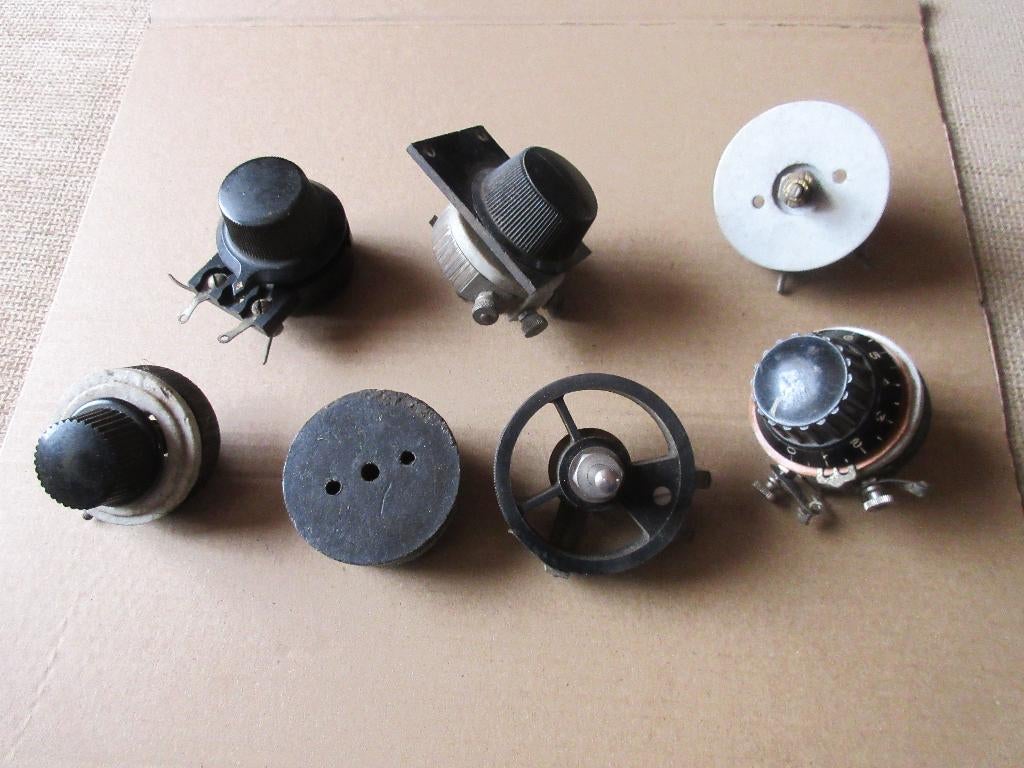 tsf 1920' :  lot de 7 potentiomètres pour pièces, Enlèvement ou Envoi