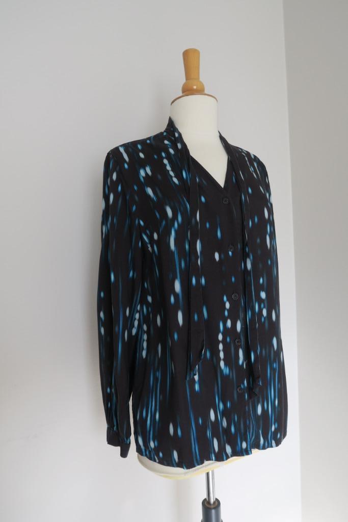 Blouse met print - Xandres - M 34, Kleding | Dames, Blouses en Tunieken, Zwart, Ophalen of Verzenden, Zo goed als nieuw, Maat 34 (XS) of kleiner