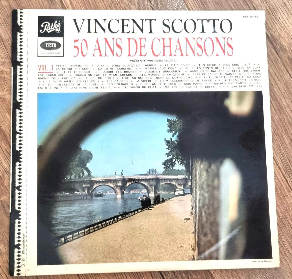 Excellent état vinyl 33 t50 ans de chansons   Vincent Scotto, Enlèvement ou Envoi