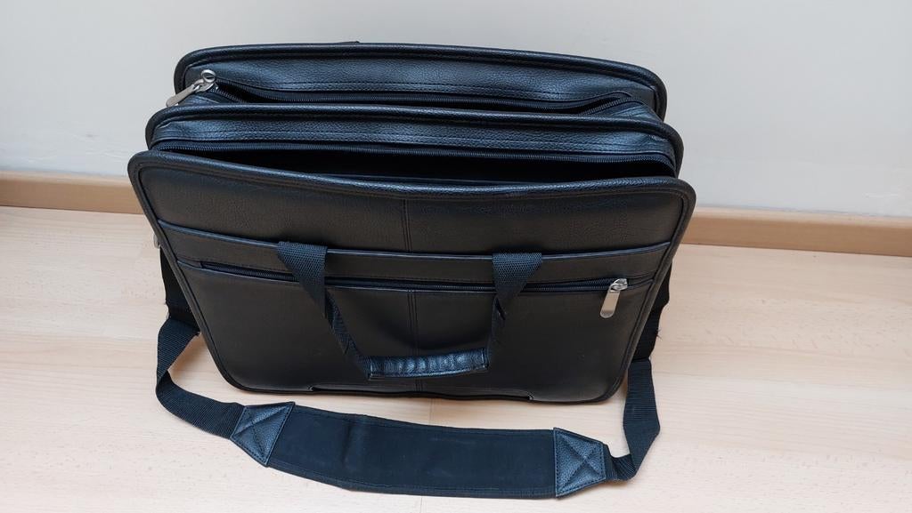 Belle sacoche spacieuse pour ordinateur en cuir HP, Enlèvement ou Envoi, Utilisé