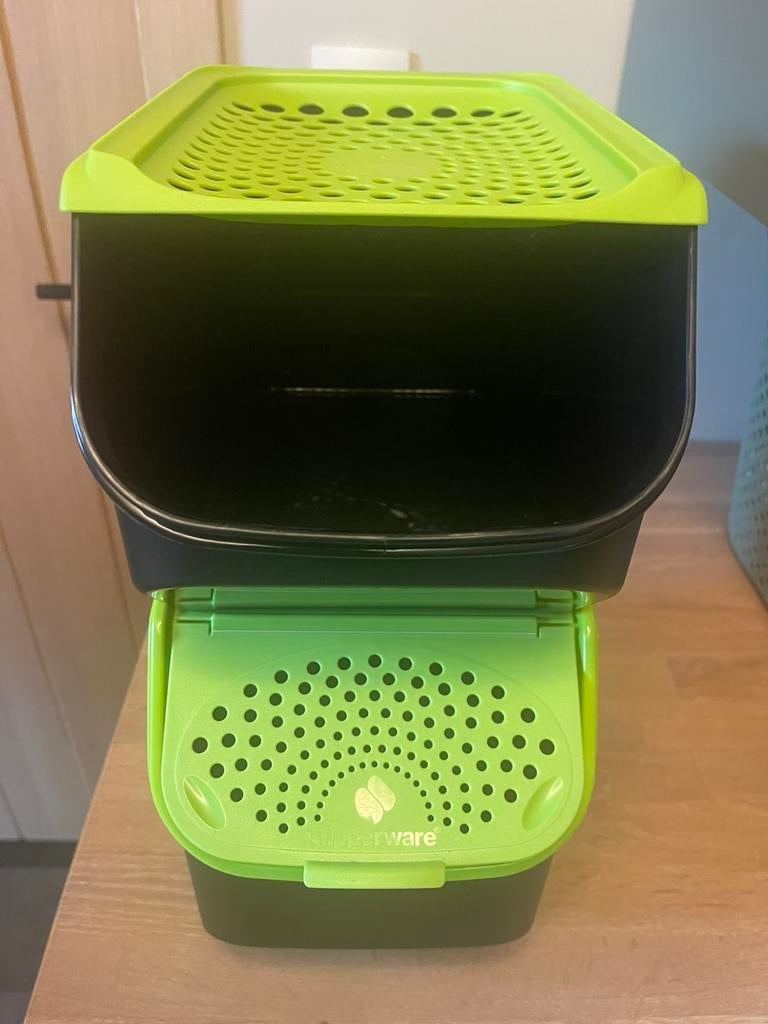 Tupperware aardappel en ajuin bewaardoos, Huis en Inrichting, Ophalen, Zo goed als nieuw