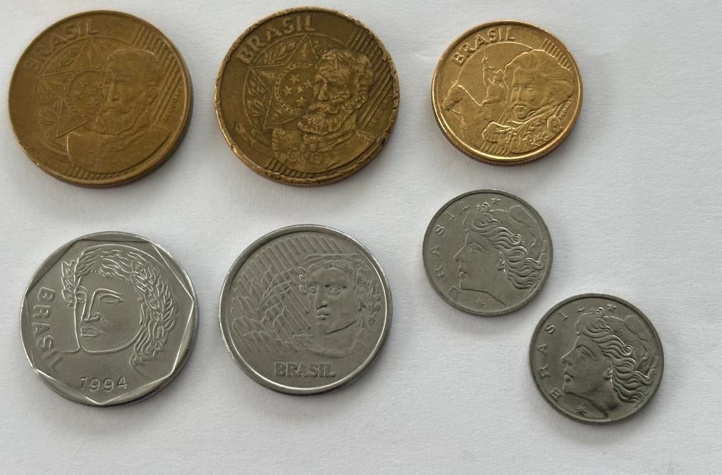 Monnaies Brésil, Enlèvement ou Envoi, Amérique du Sud, Monnaie en vrac