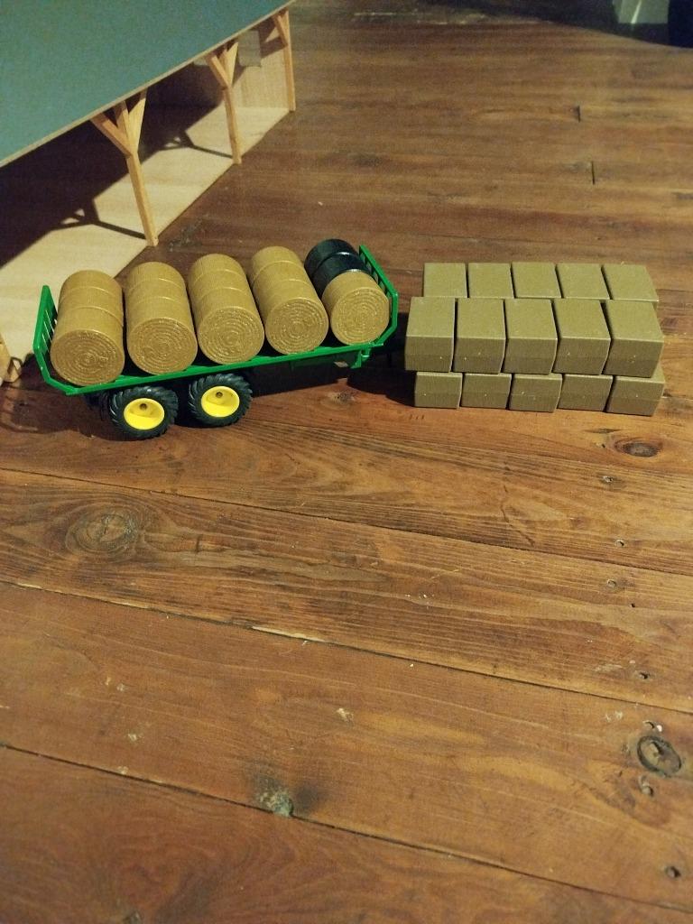 Bruder John deere kar met balen, Ophalen, Gebruikt