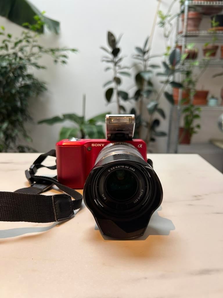 SONY NEX 3 + lens 18-55 + extra’s, Audio, Tv en Foto, Fotocamera's Digitaal, Ophalen, Gebruikt, Sony
