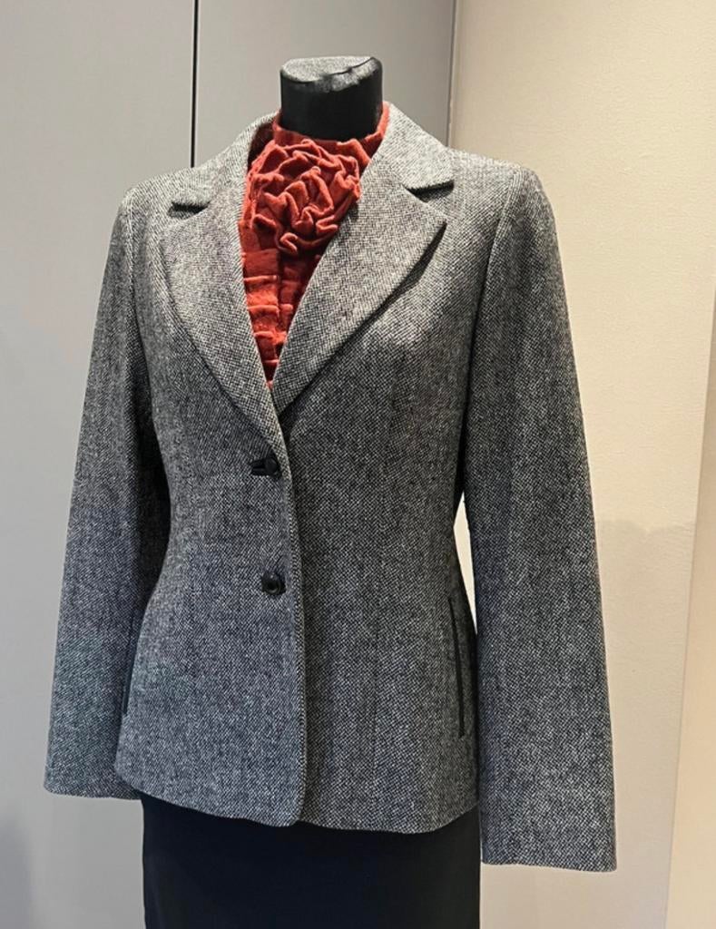 Wollen grijze getailleerde blazer vest Gerard Darel EU 38, Kleding | Dames, Jasjes, Kostuums en Pakken, Zo goed als nieuw, Ophalen of Verzenden