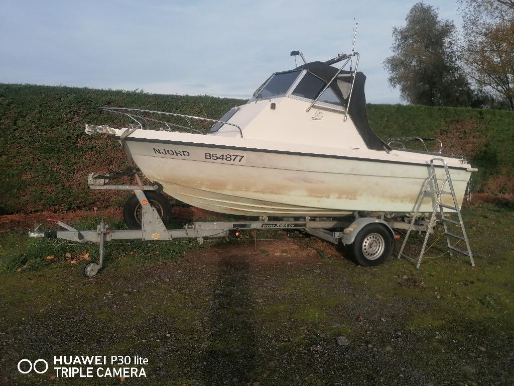 Visboot orka, Watersport en Boten, 70 pk of meer, Gebruikt, Ophalen of Verzenden, 3 tot 6 meter