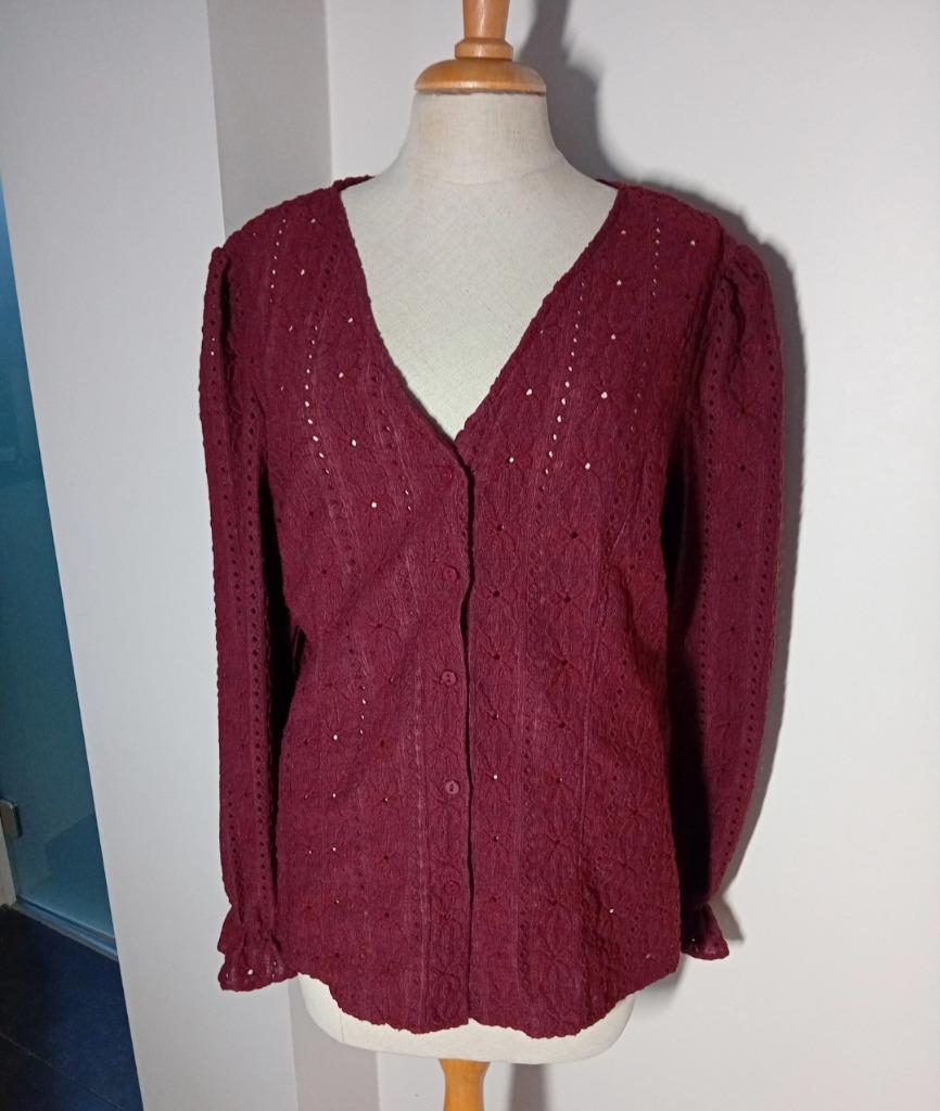Wijnrood bloesje JDY, maat XL., Kleding | Dames, Maat 46/48 (XL) of groter, Ophalen of Verzenden, Zo goed als nieuw, JDY