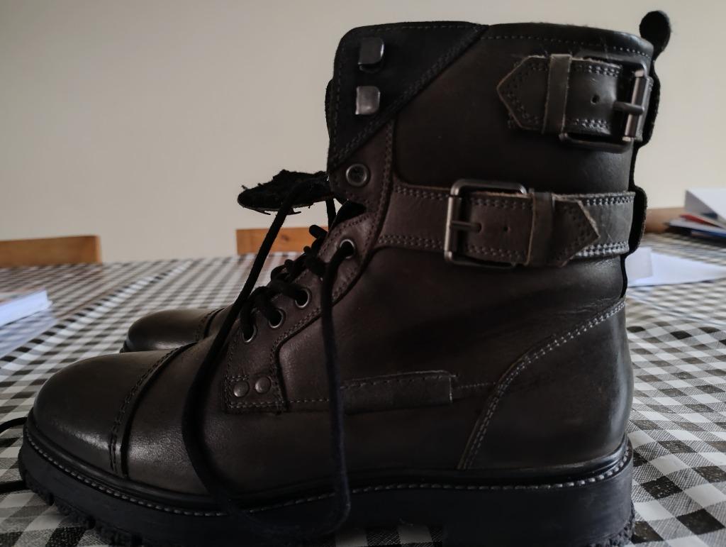 Piere One gewatteerde lederen boots, Kleding | Heren, Schoenen, Ophalen, Zwart, Boots, Pier One