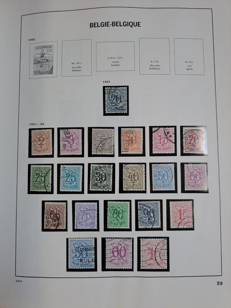 A vendre : 3 DAVO albums 1849 1975 + spoorweg - tax - dienst, Enlèvement ou Envoi