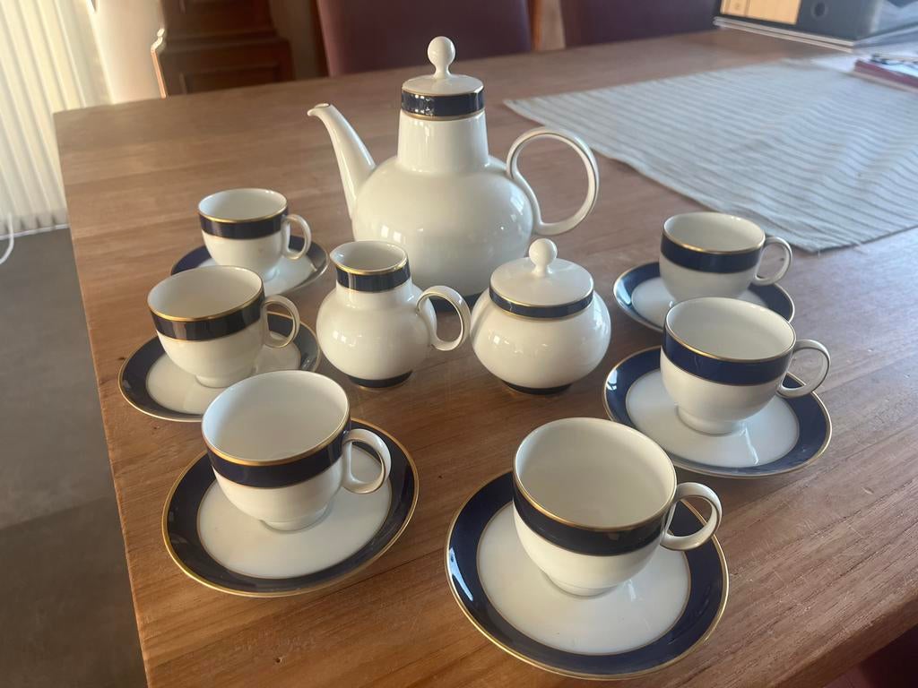 Echt kobalt Heinrich & Co(Selb, Bavaria) koffie-/theeservies, Enlèvement ou Envoi