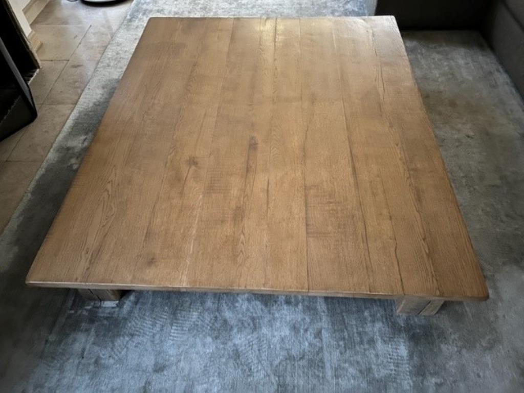 Landelijke eiken salontafel, Huis en Inrichting, Ophalen, 50 tot 75 cm, 150 tot 200 cm, 150 tot 200 cm