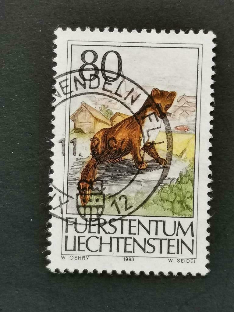 Liechtenstein 1993 - faune - renard, Envoi, Affranchi