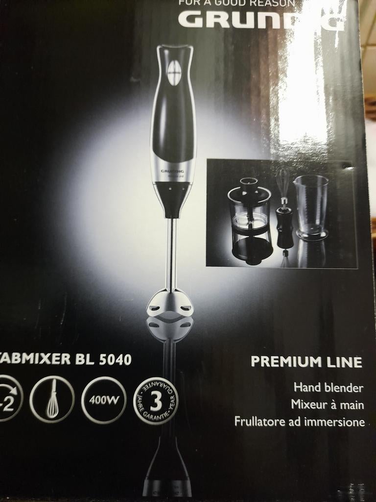 NEUF- Mixer blinder GRUNDIG avec accessoires, Electroménager, Enlèvement ou Envoi, Neuf