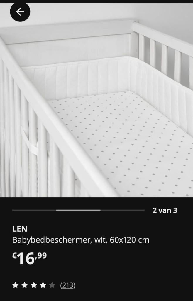 Bedbeschermer baby (nieuw), Kinderen en Baby's, Ophalen, Jongetje of Meisje, Wit, Overige typen