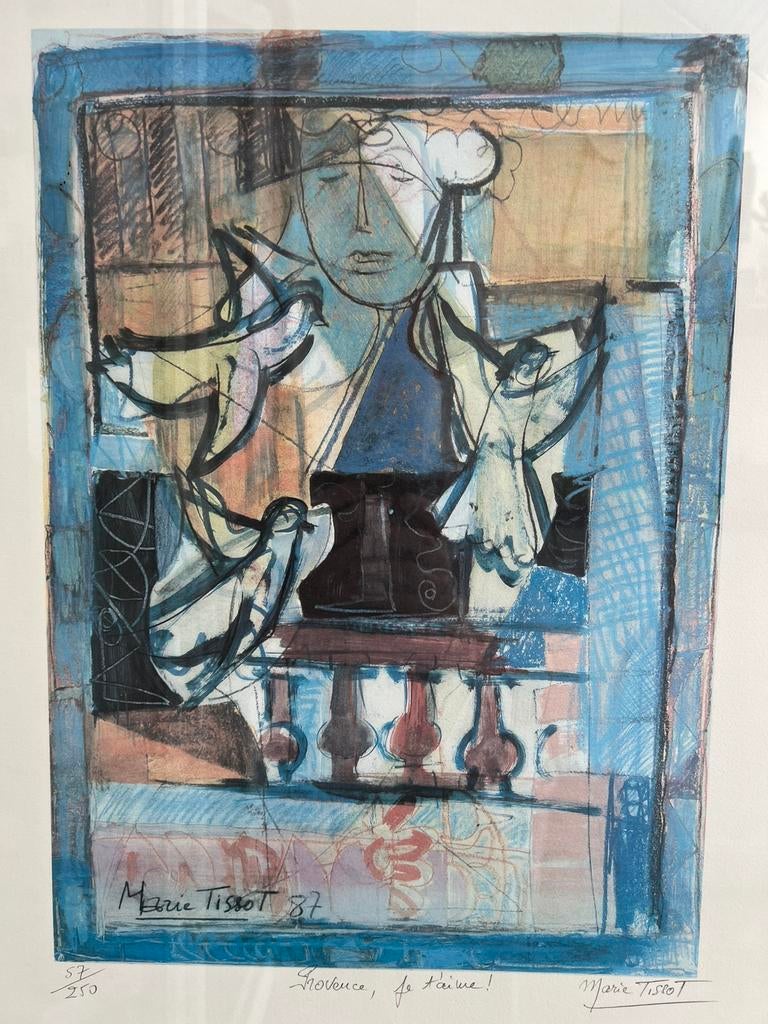 Marie Tissot originele lithografie 1987, Ophalen