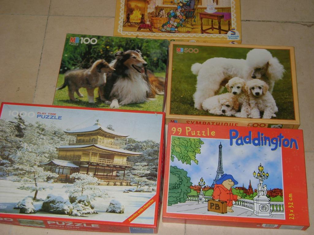 Lot van 5 puzzels, Hobby en Vrije tijd, Ophalen, Gebruikt