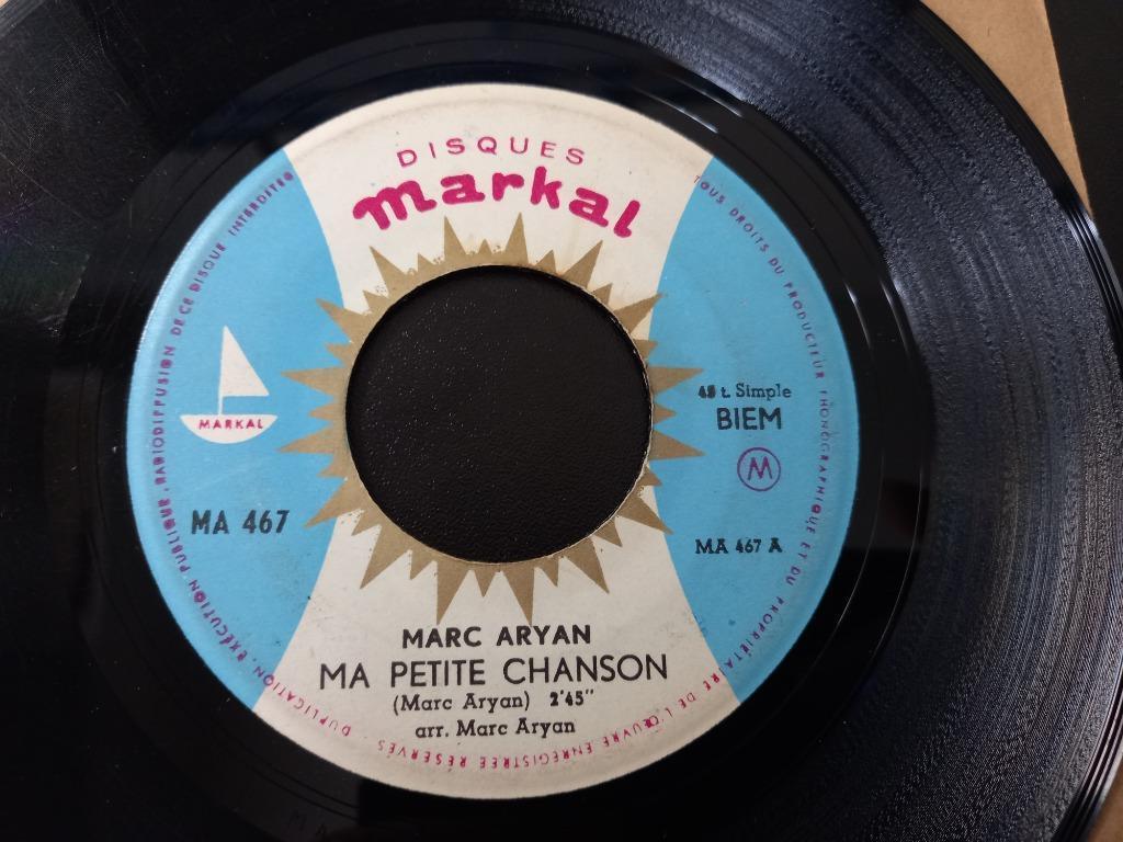 Marc Aryan — Ma Petite Chanson/ Volage...Volage... '7, CD & DVD, Enlèvement ou Envoi, Single, Utilisé, Pop