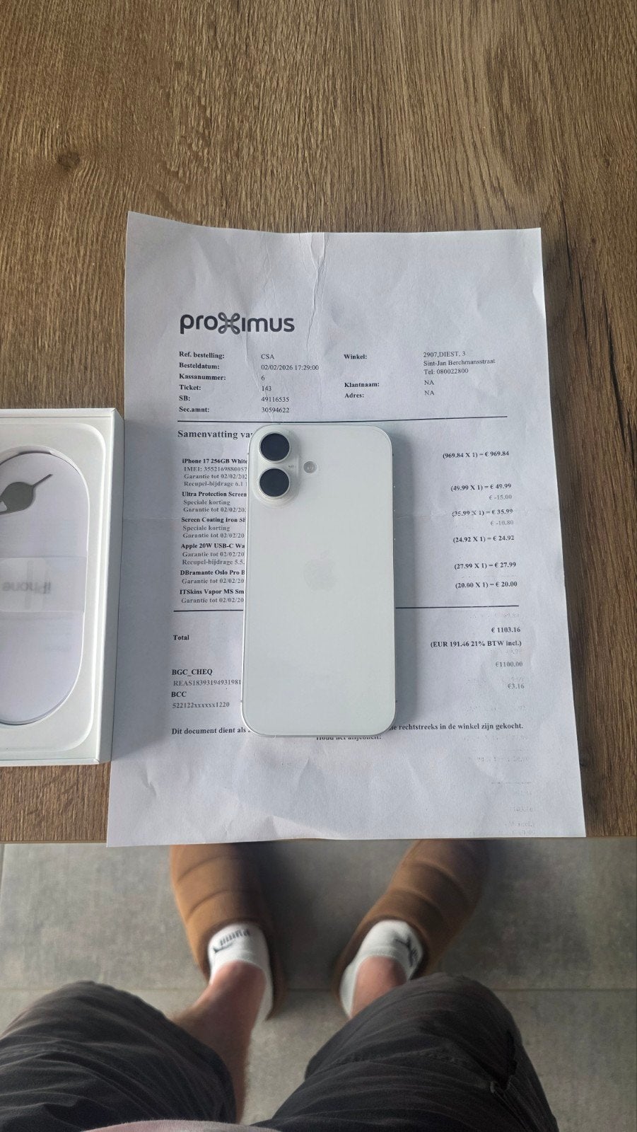 Apple iPhone 17 (7 maanden oud), Télécoms, Enlèvement, Blanc, 256 GB, Autres modèles