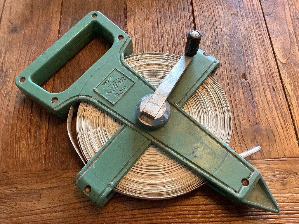 Meetband Stilon Yamayo 30 meter vintage, Doe-het-zelf en Bouw, Ophalen of Verzenden, Gebruikt