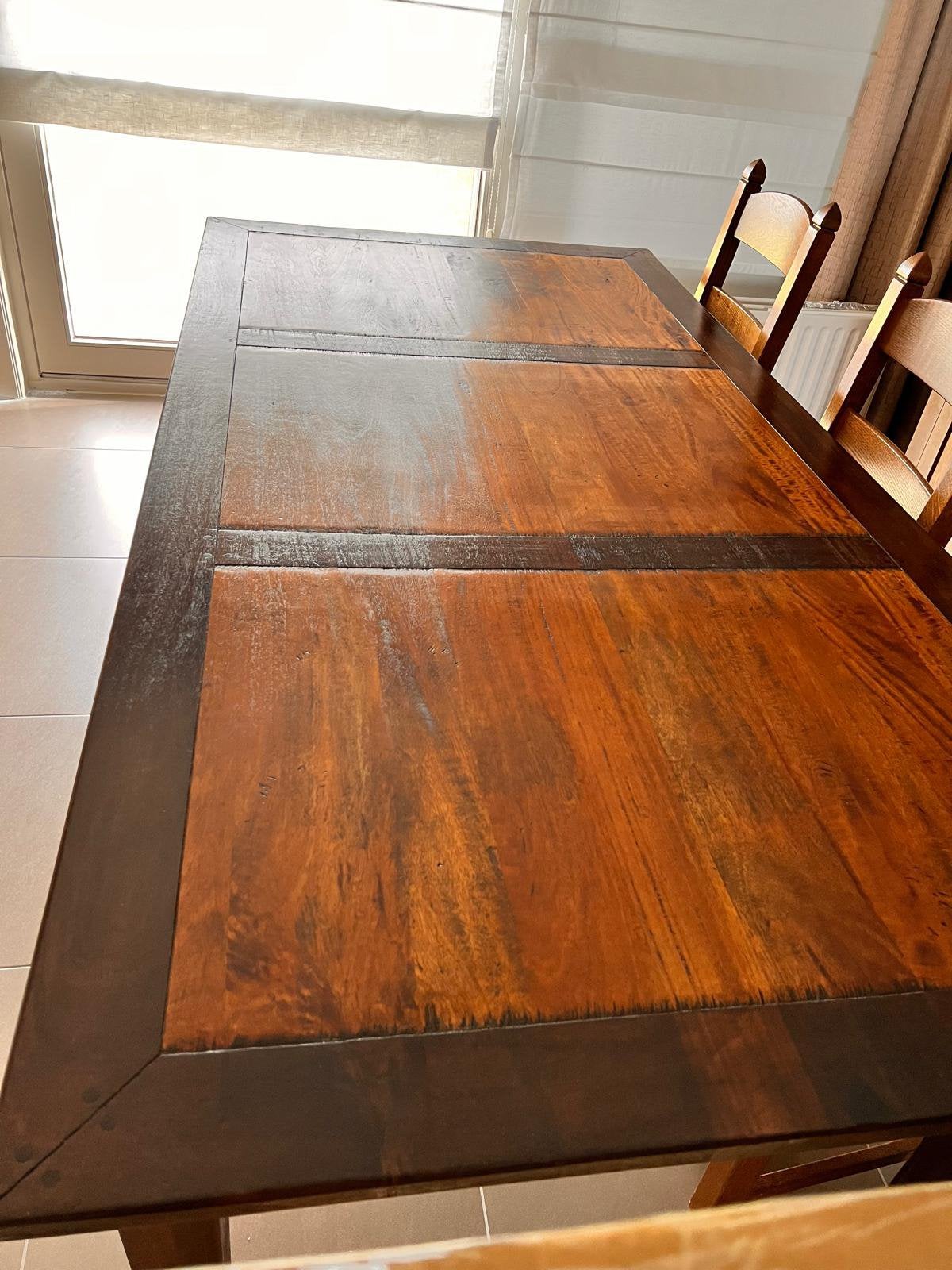 Tafel met stoelen, Ophalen, Gebruikt, 100 tot 150 cm, 200 cm of meer